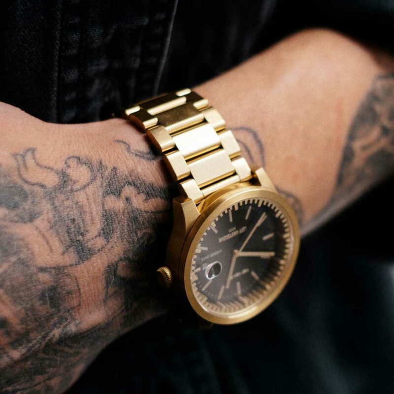 Black and Gold Mens S42 Watch by Leff Amsterdam and Piet-Hein Eek 6