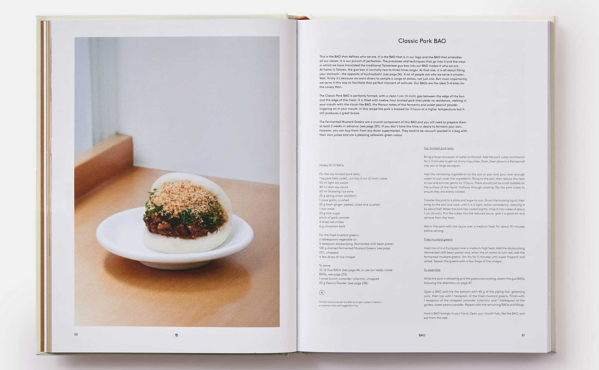 Classic pork bao bun recipe from the Phaidon BAO cookbook by Erchen Chang, Shing Tat Chung, and Wai Ting Chung